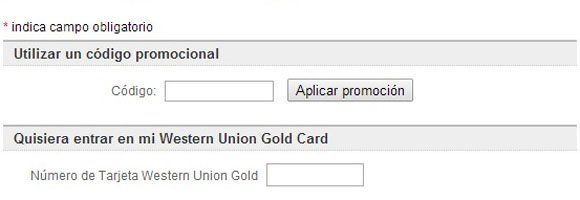 Código promocional Western Union